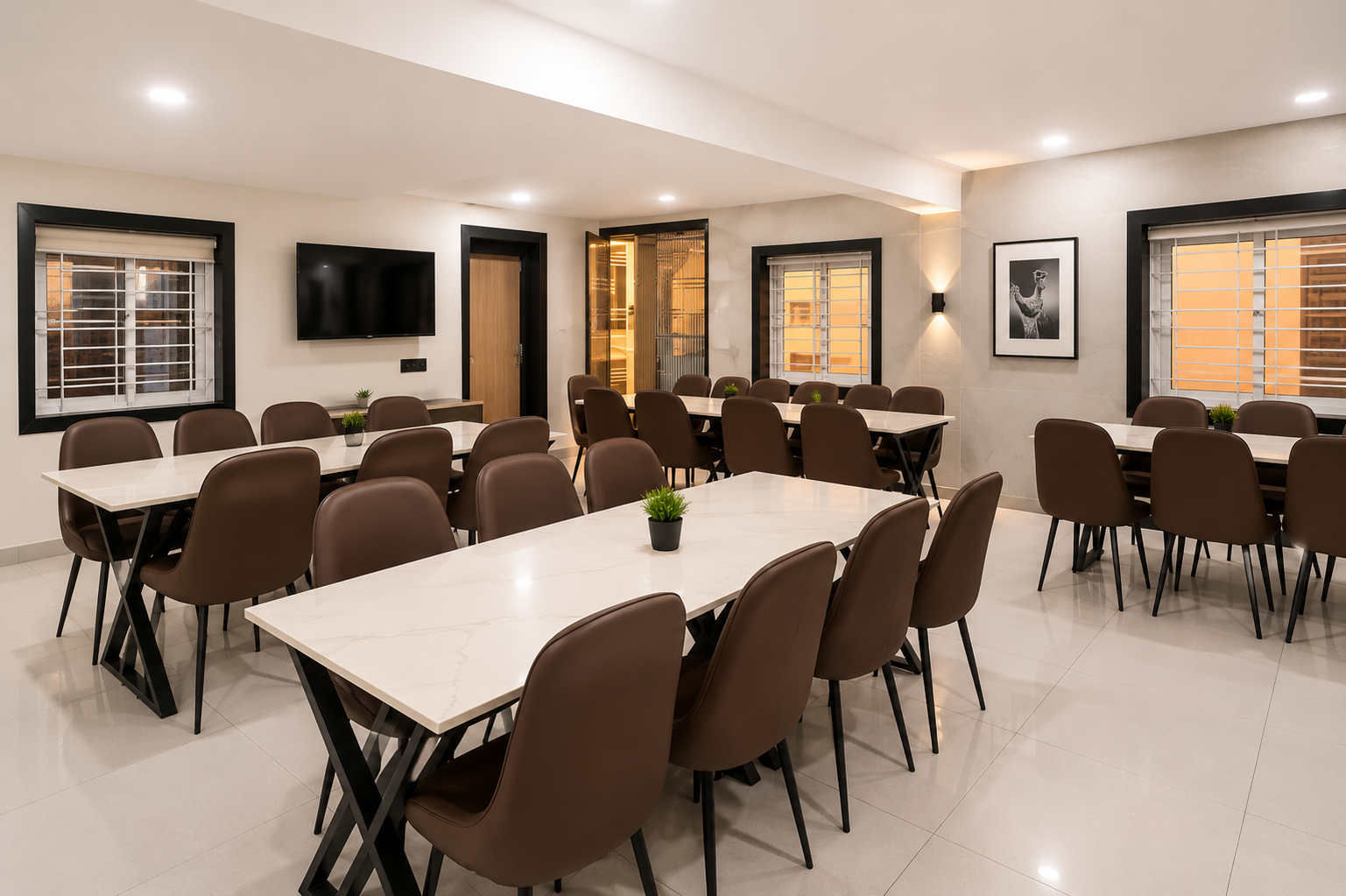 Active student dining and common space